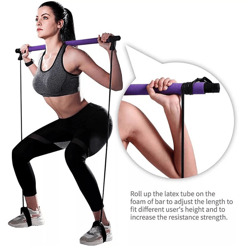 Portable Pilates Stretch Bar - At Home or Travel Workout Bar - Aussie Alchemy