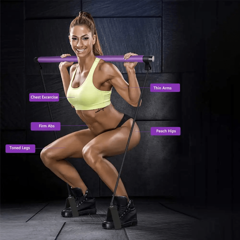 Portable Pilates Stretch Bar - At Home or Travel Workout Bar - Aussie Alchemy